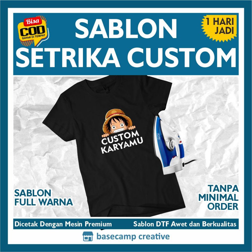 SABLON SETRIKA CUSTOM / CETAKSABLON SATUAN / SABLON SUKA-SUKA