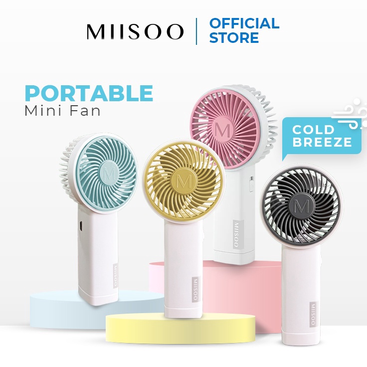 MIISOO Kipas Angin Mini Poble  Mini Fan  Kipas Genggam Cute  Kipas Kecil