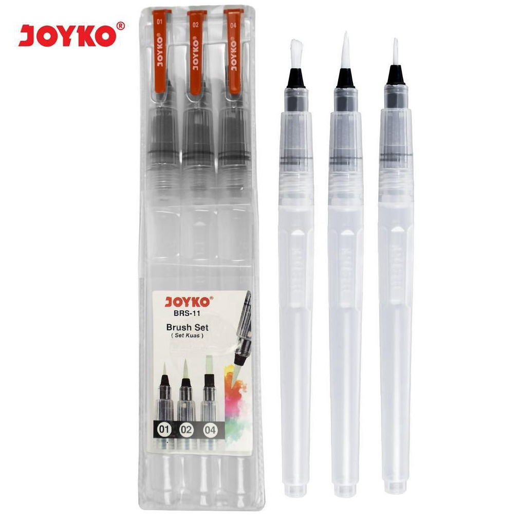 

Brush Set Alat Lukis Kuas Cat Air Poster Acrylic Joyko BRS11 w V4W2