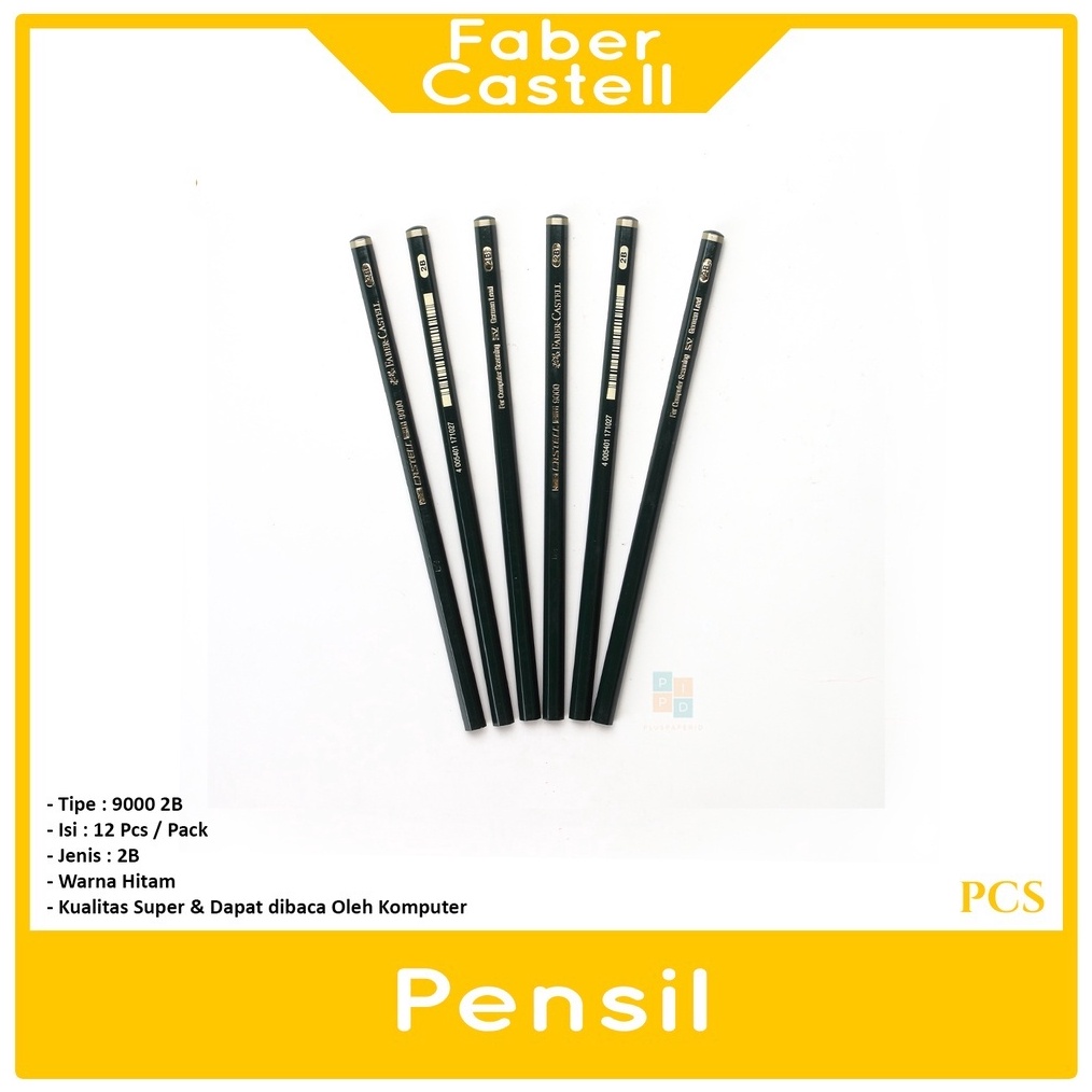 

FABER CASTELL Pensil Kayu 9 2B Varian Komputer Ujian LUSIN n G4N7