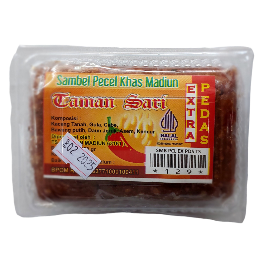 

Sambel Pecel Madiun Taman Sari Bumbu Kacang Madiun Rasa Extra Pedas 250gr