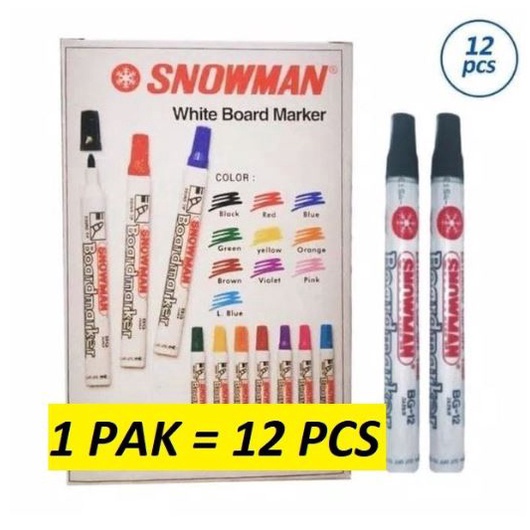 

12pc SPIDOL WHITEBOARD SNOWMAN BG 12 SEPIDOL PAPAN TULIS ABG 12 SPIDOL PAPAN TULIS BISA DIHAPUS x S4P6