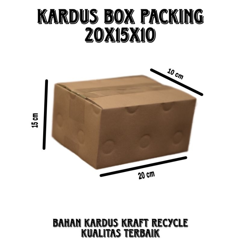 

KARDUS BOX PACKING BAHAN KRAFT RECYCLE 20X15X10 CM