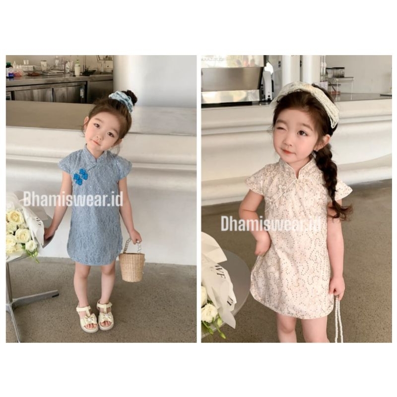 90 Dress Pesta Anak Brocade Cheongsam Qipao  Glitter