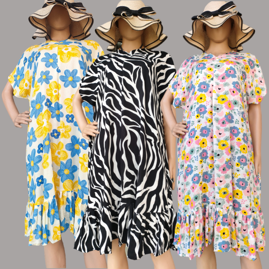 Daster Busui Resleting Depan Rempel bawah Kekinian Rayon Premium