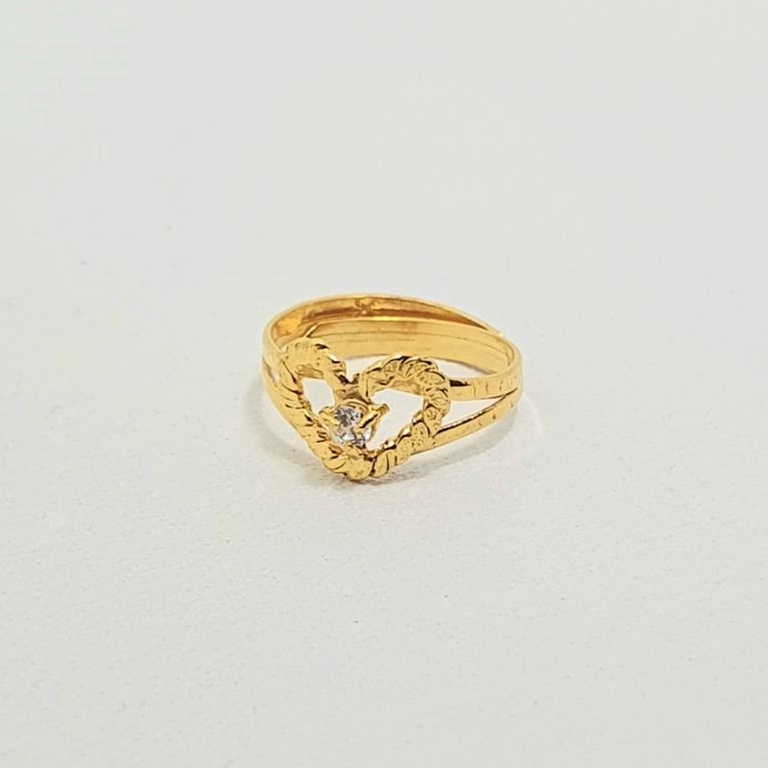 KODE Q1I Cincin Bayi Emas Muda Love Mata Putih 12 Gram