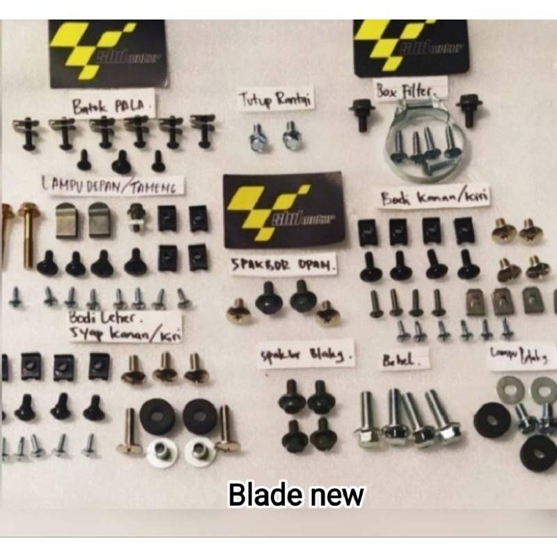 baut fullset body Honda Blade new - baud full body Blade new - baut lengkap body Blade new