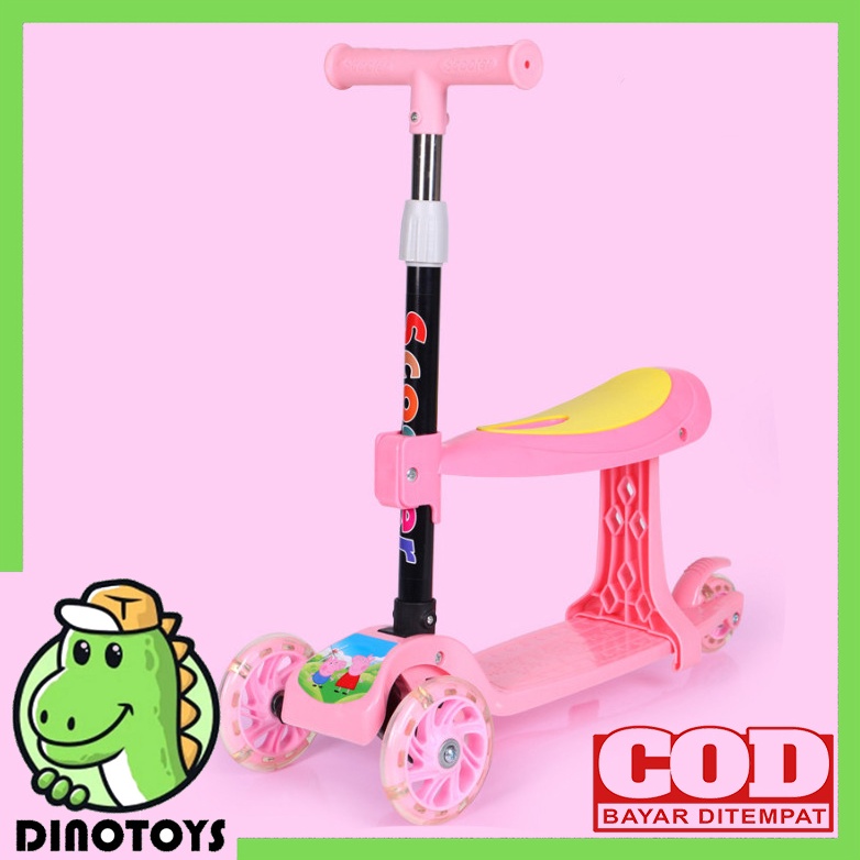 SK2 Scooter Kickboard Skuter Anak Multi 3 Roda Otoped Anak Bisa Duduk dan Berdiri Mainan Anak r C4V5