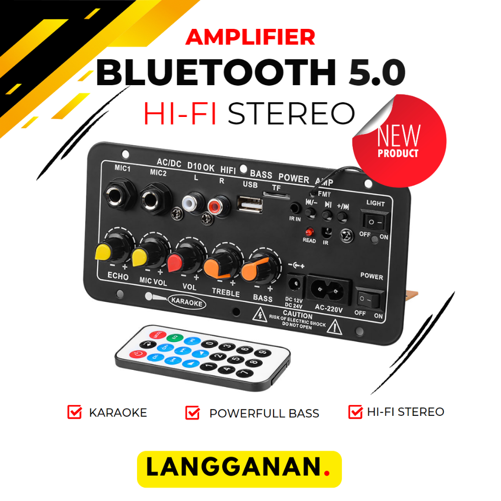 Amplifier Board Audio Stereo Bluetooth USB FM Subwoofer Speaker DIY 400 W