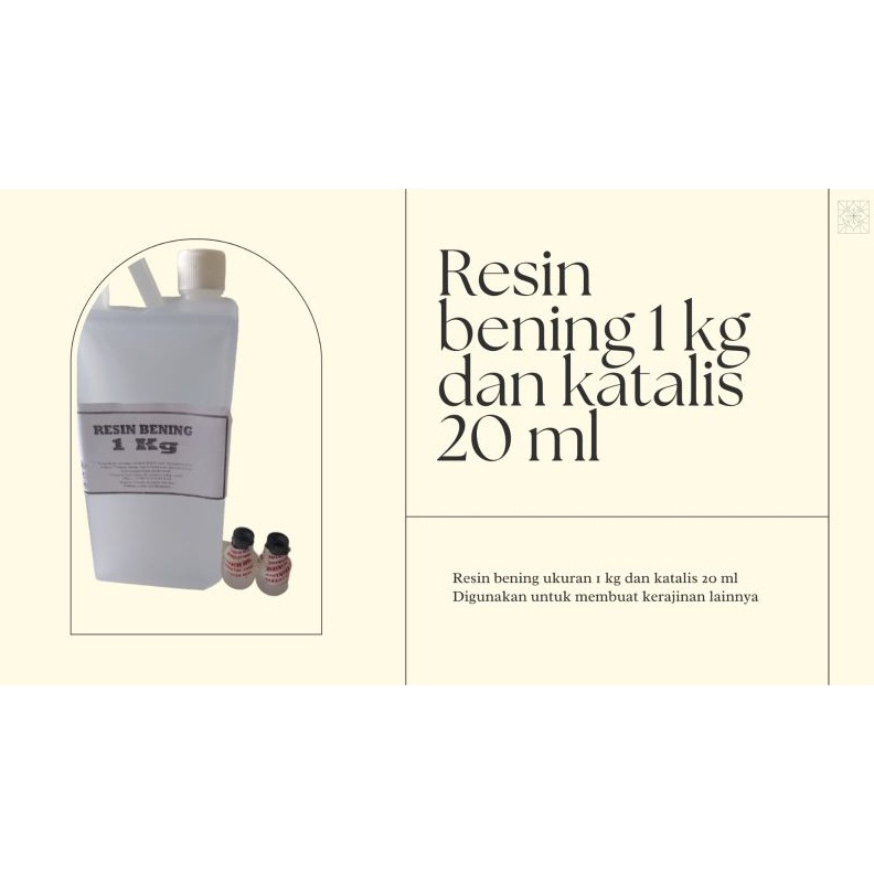 

resin bening 1 kg dan katalis 2 ml resin polyester bening resin kerajinan tangan f F5T7