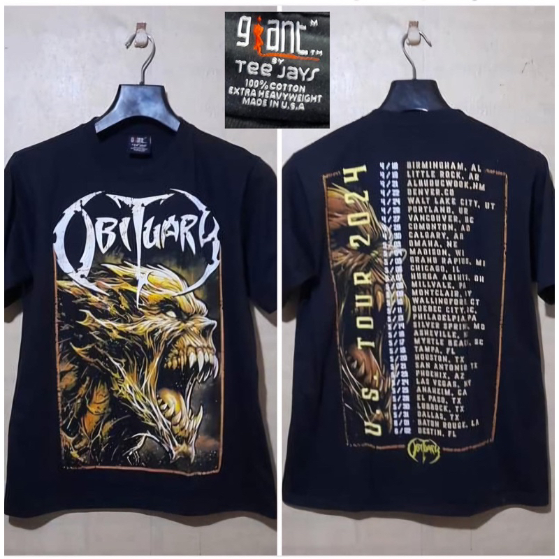 OBITUARY art us tour 2024 - TSHIRT