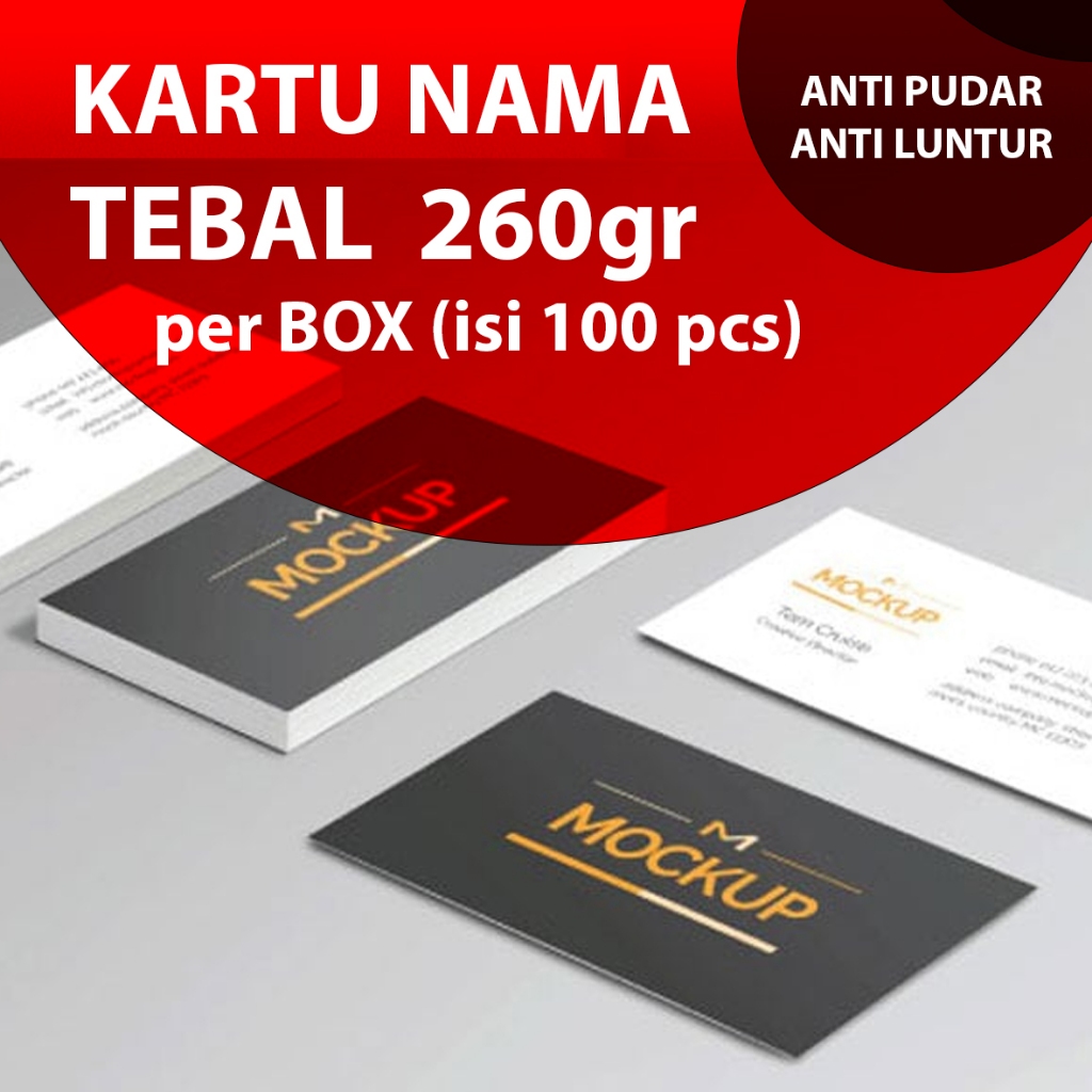 

KARTU NAMA MURAH BERKUALITAS, kertas tebal 230-260 gram