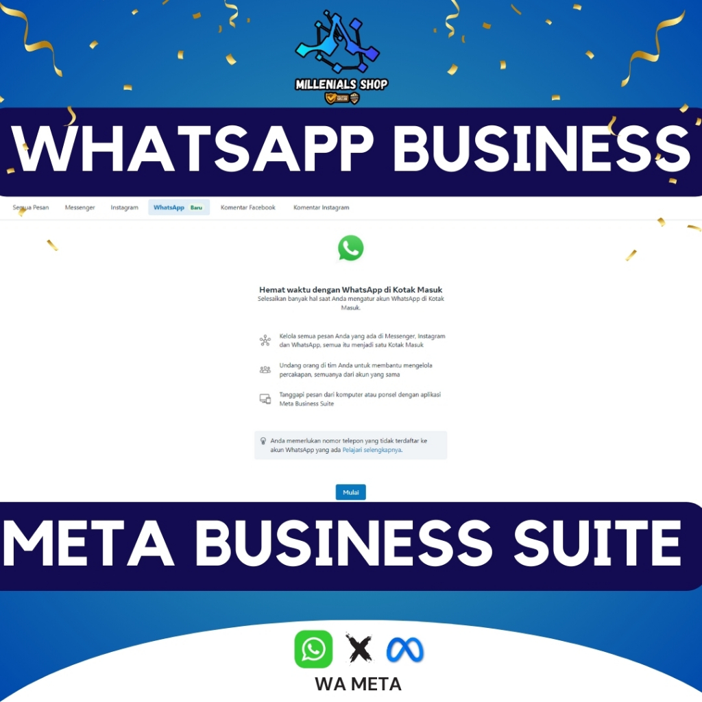 FANSPAGE / HALAMAN FACEBOOK FITUR WA (FP UNTUK ADS, blast) Siap Pakai