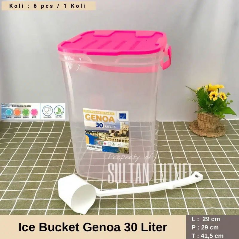 Ice Bucket Genoa 30 Liter tempat es tempat jualan es ice kokoh tebal food  grade