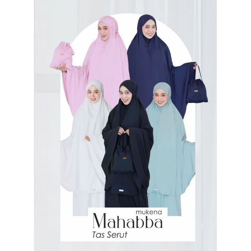 Mukena Mahabba Tas Serut Non Renda KHIMARA Mukena Polos Khimara Mukena Khimara Mukena Micro Cotton K