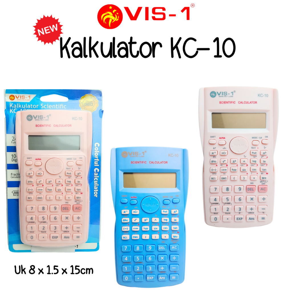 

Kalkulator Ilmiah VIS-1 KC-10 ( Scientific Calculator )