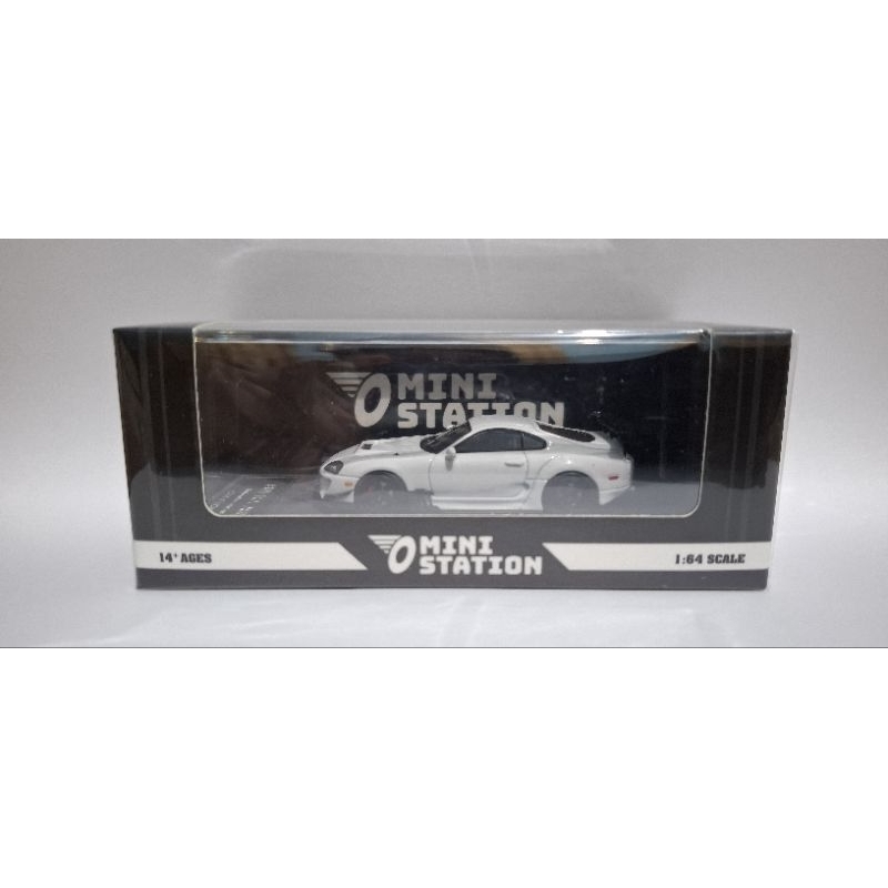 Mini Station Toyota Supra a80z white 1:64