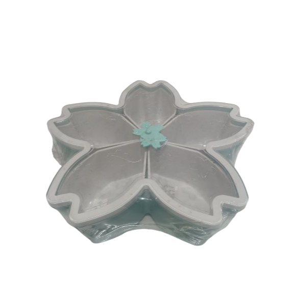 Toples snack bunga 5 sekat