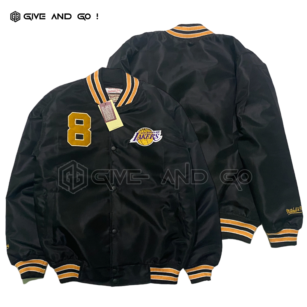 Jaket Varsity Basket ball NBA Los Angeles Lakers Club Logo 8 Full Bordir Premium