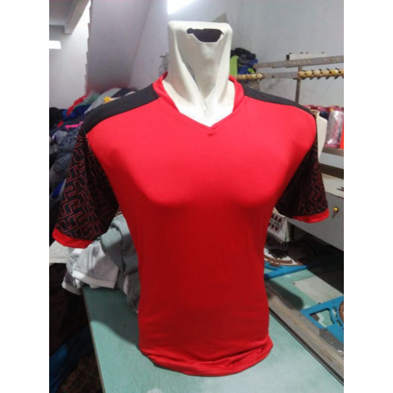 Setelan jersey bola futsal dewasa MERAH HITAM