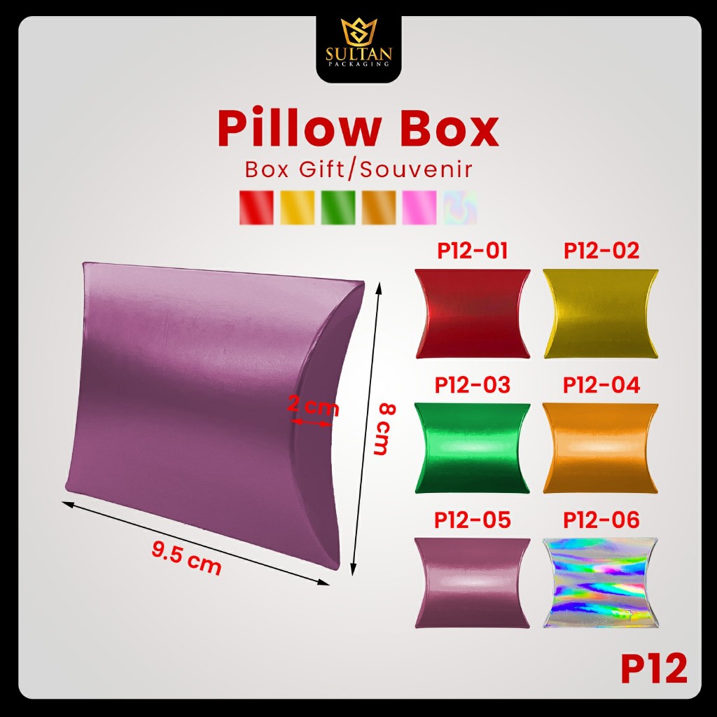 

Pillow box - Kotak souvenir - Gift box ulang tahun anak- P12