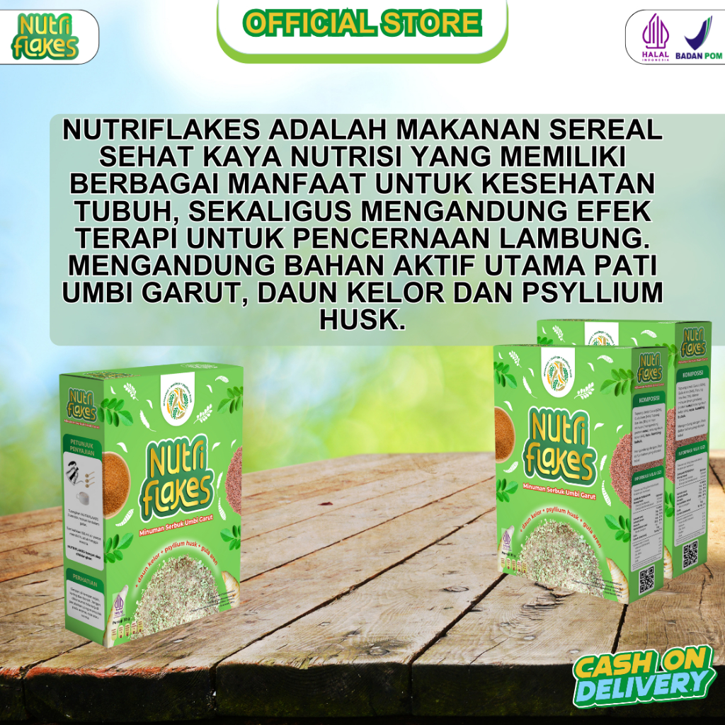

Nutriflakes Paket 2 Box Sehat 100% Alami Bersertifikat Halal & BPOM