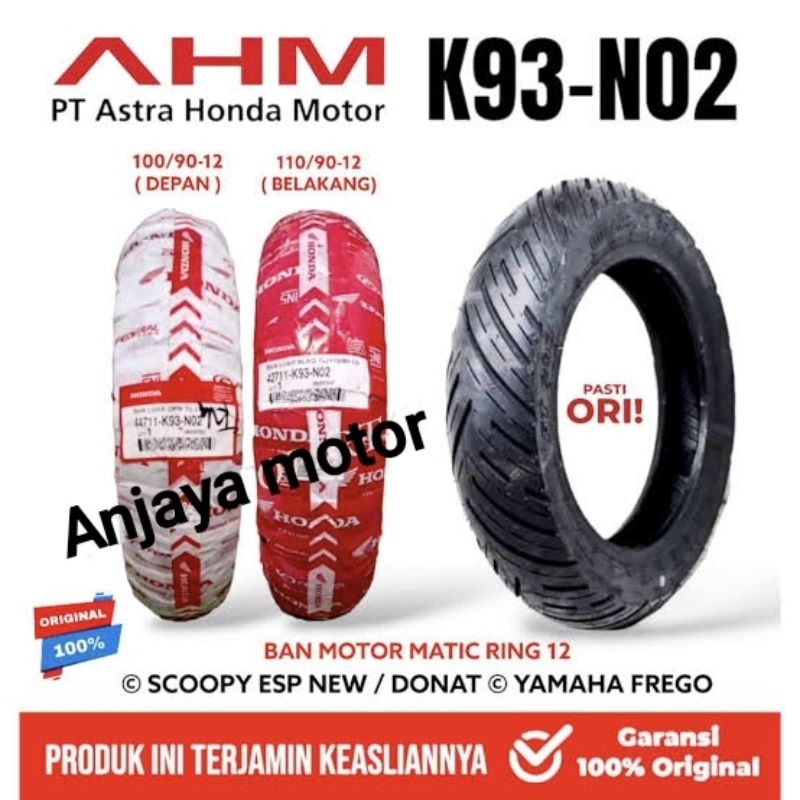 BAN TUBELESS K93 AHM RING 12 SCOOPY FREEGO