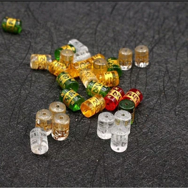 Bahan Gelang Manik Manik Batu Tibet Tabung Mantra 8mm