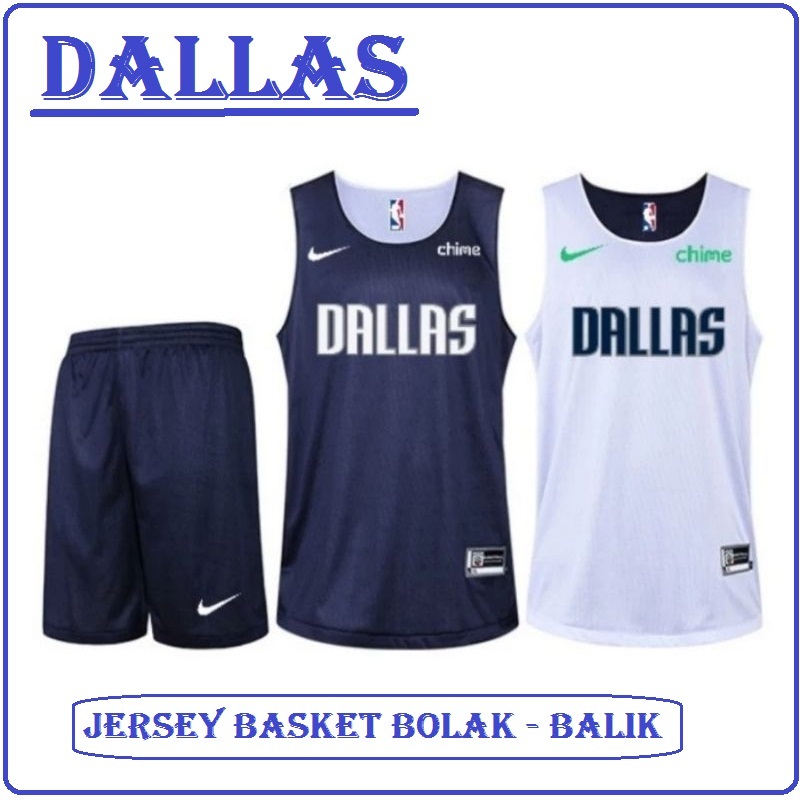 SETELAN JERSEY BASKET ANAK SETELAN NBA DALLAS PRIA/WANITA BAJU OLAHRAGA BASKET BAJU BASKET SETELAN