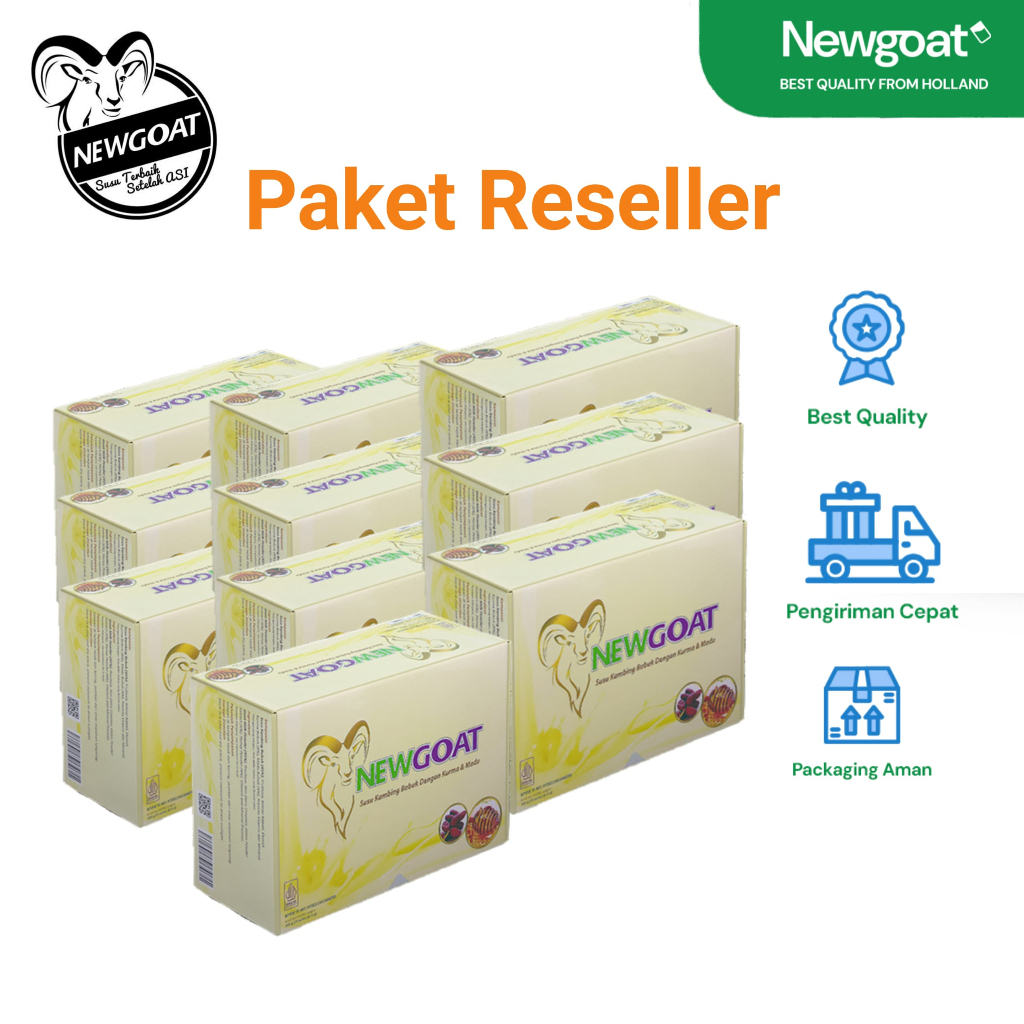 

[PAKET RESELLER] 10 Box Newgoat Susu Kambing Kurma Madu Susu Terbaik dari Belanda Original BPOM