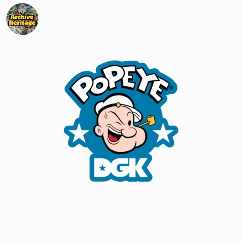 

sticker Popeye x DGK brand collaboration anime cartoon clothing stiker