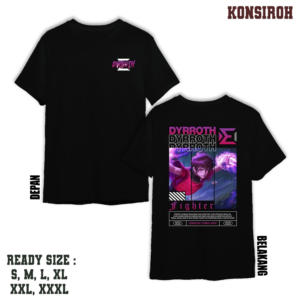 KAOS DEWASA - MOBILE LEGEND DYRROTH OROCHI KOF - KAOS DYRROTH KOF FIGHTERS  - KAOS PREMIUM DEWASA - 