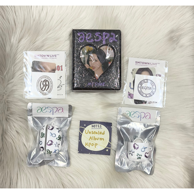 (SEALED) OFFICIAL Aespa My Synk Merchandise MD Karina collect book kolbuk smcu at tatto sticker set 