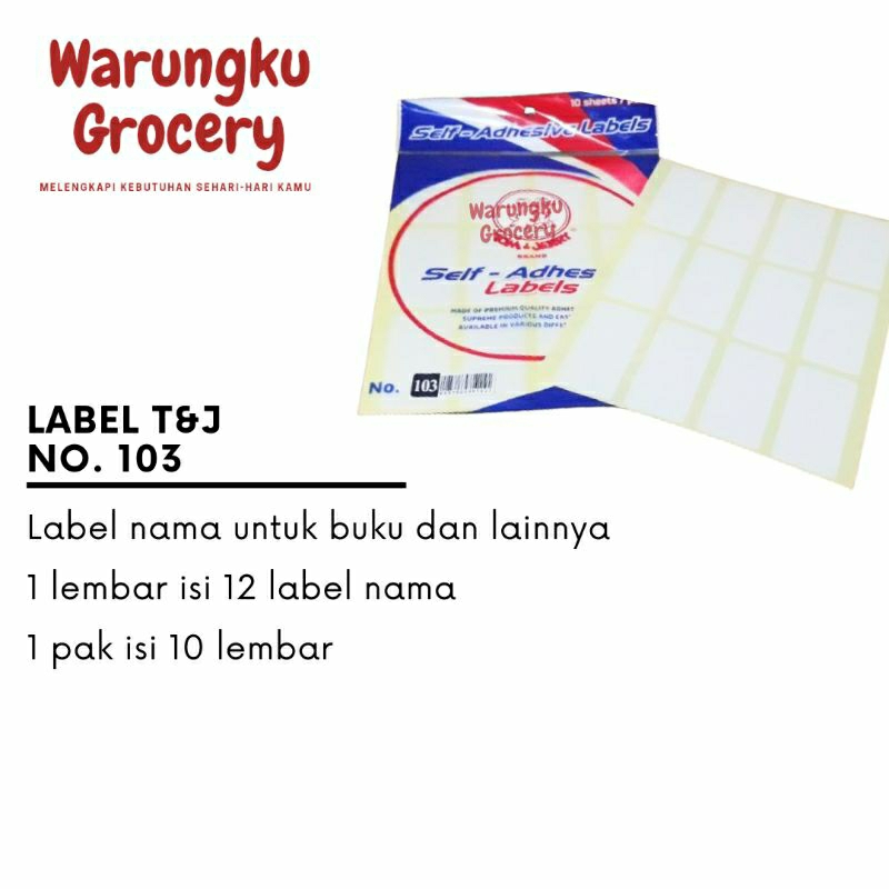 

Label Kertas Tom Jerry No.103 Per Lembar