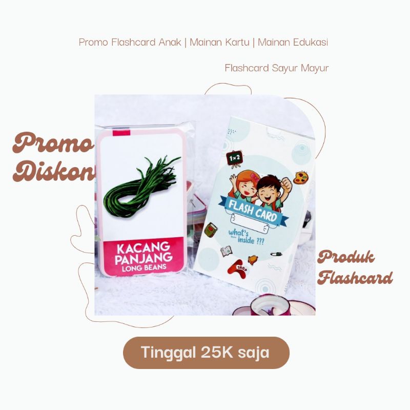PROMO | FLASHCARD SAYUR MAYUR | FLASHCARD ANAK | MAINAN KARTU