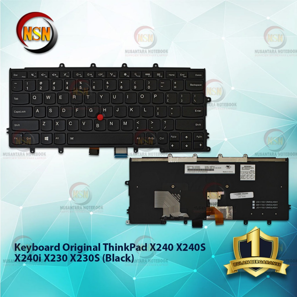 Keyboard Laptop Original Lenovo ThinkPad X240 X230S (Black) BACKLIGHT