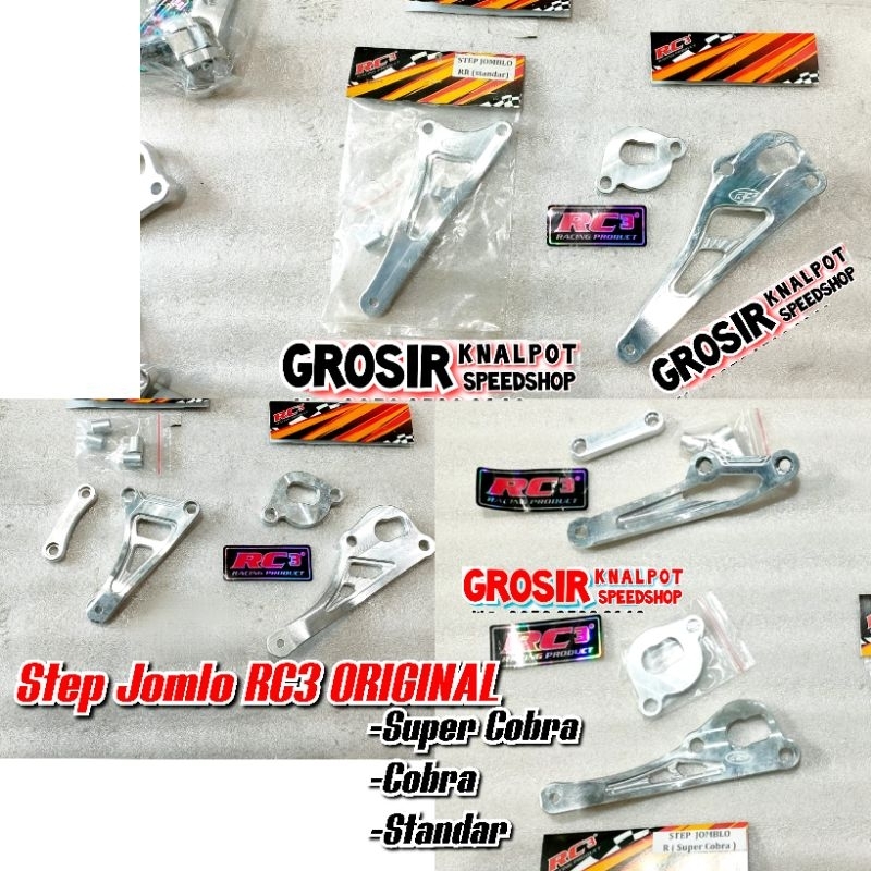Foostep step belakang Jomblo ORIGINAL RC3 Cnc Hanger Knalpot Super Cobra medium & Standar Ninja RR R