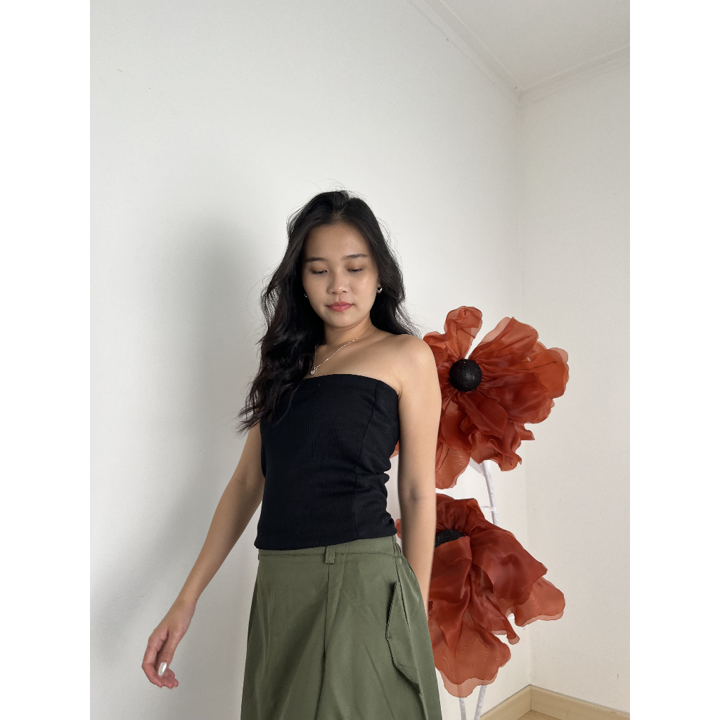[Lolabae] BASIC TUB Kemben Knit Wanita | Kemben Rajut Polos | Baju Dalaman Kemben | Tube Top