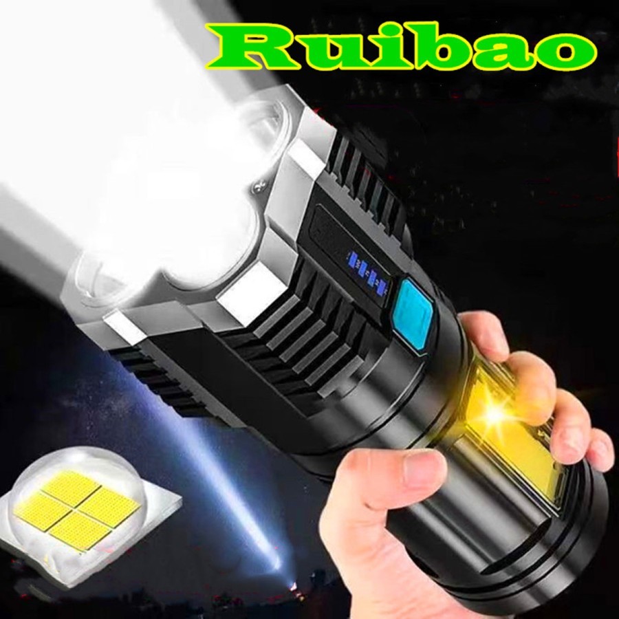 Ruibao Senter LED COB / Senter Rechargeable USB 3 Mode C216