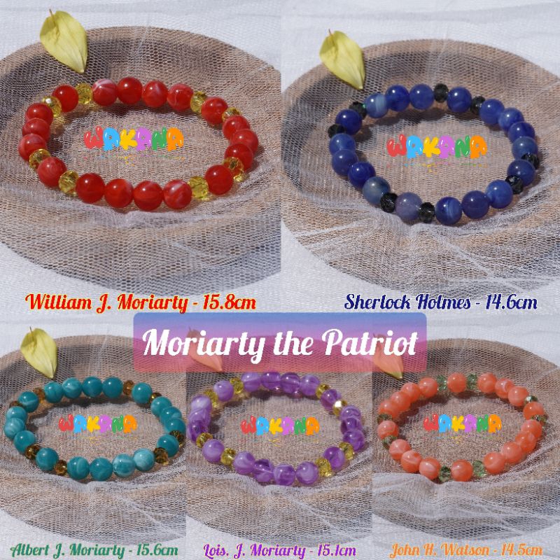 Gelang Manik Premium Anime Yuukoku no Moriarty the Patriot MTP Inspired Beaded Bracelets. William Ja
