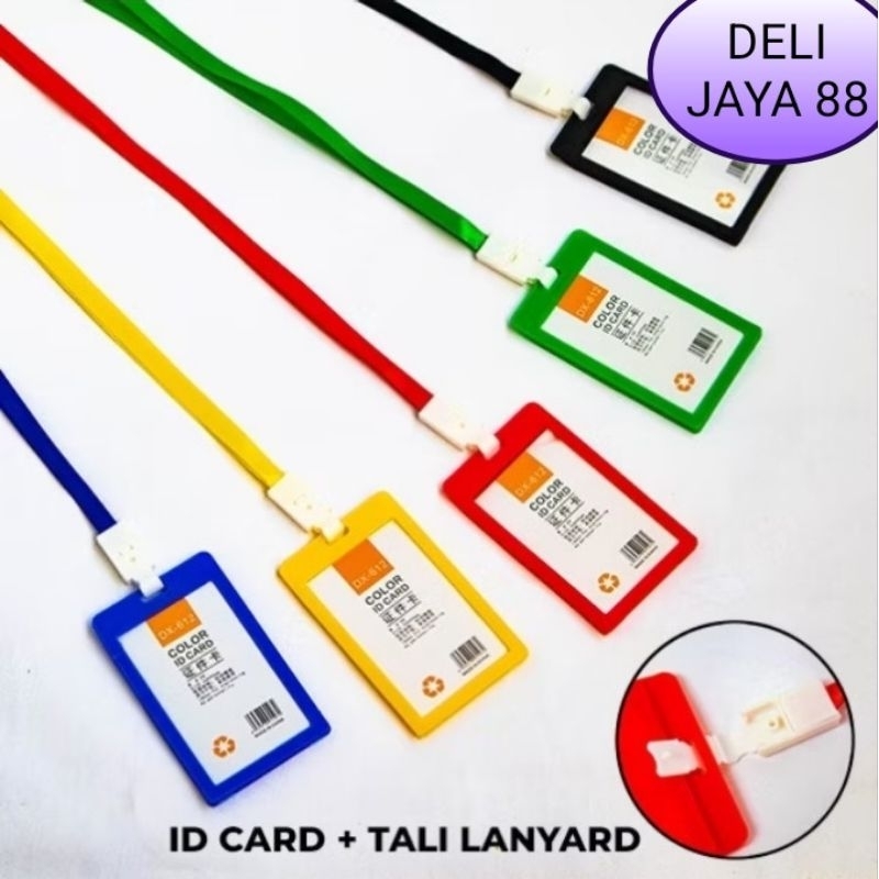 

T01 - Name Tag ID CARD Holder Nilon + Tali Lanyard / Nametag / Id Card Murah