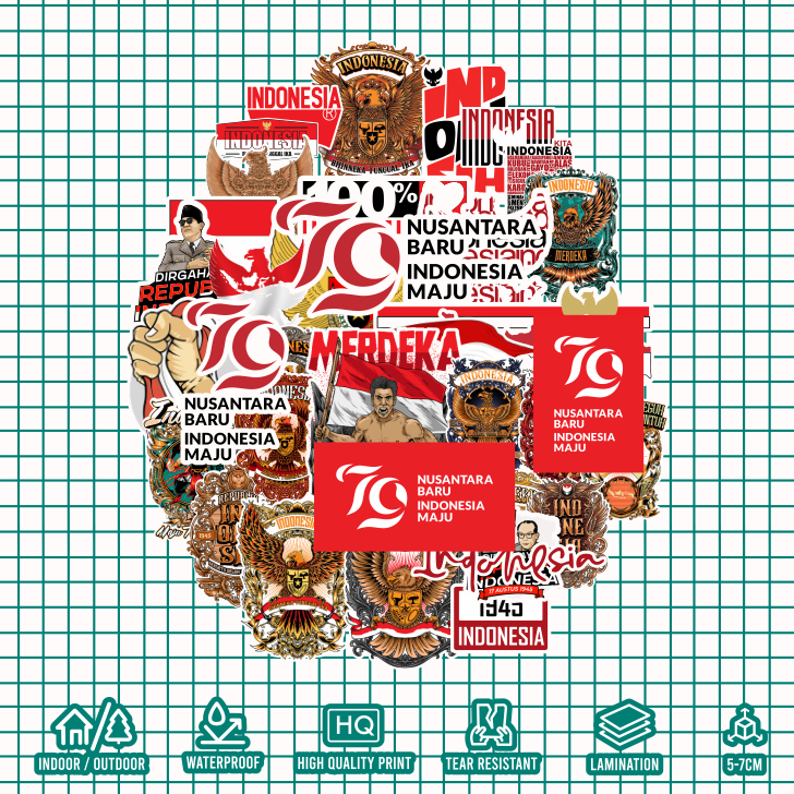 

KRMK Stiker Pack 79 Tahun NUSANTARA BARU INDONESIA MAJU Kaos MERDEKA Nasionalisme TERLARIS TERMURAH