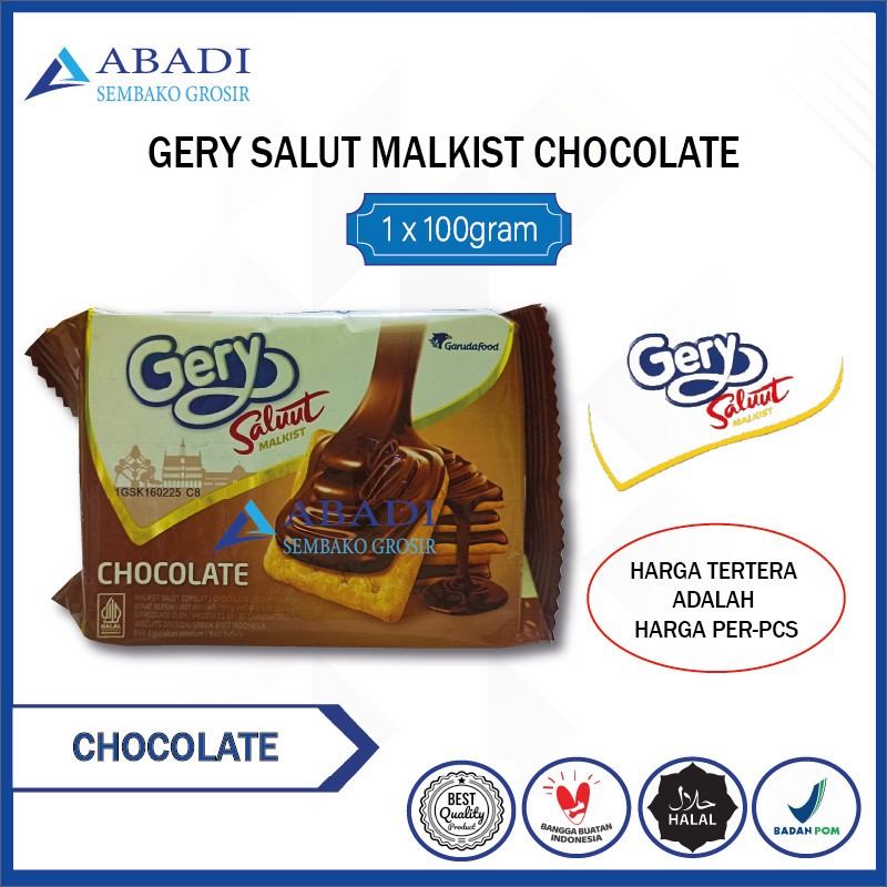 

Gery Salut Malkist Chocolate - Coklat - Cokelat 1 pcs 100gram
