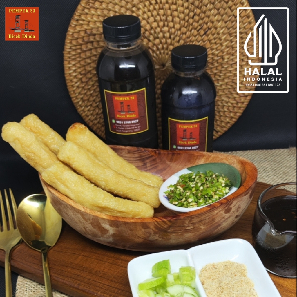 

Pempek Palembang Pempek Lenjer Kecil Asli Ikan Tenggiri 100% - isi 10pcs