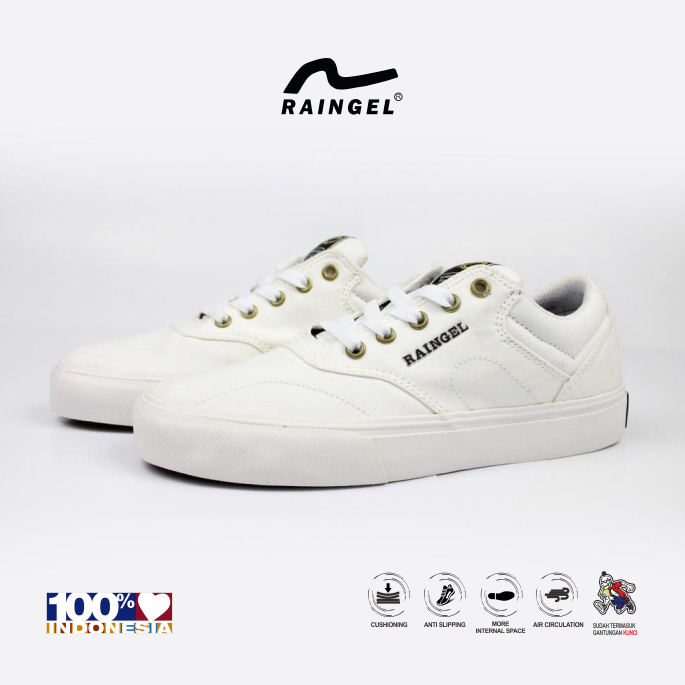 RAINGEL CHILI - sepatu local brand original - all white