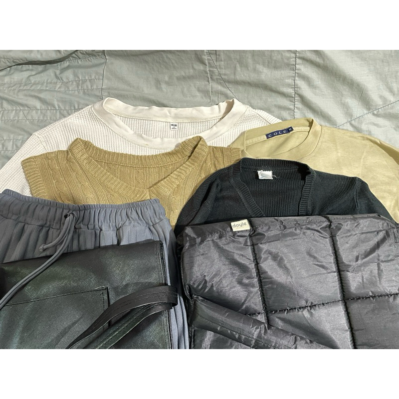 preloved baju tas uniqlo cole cardigan cargo