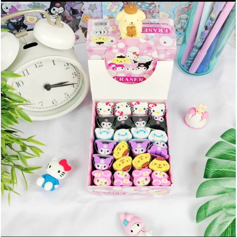 

V2_Penghapus Eraser Karakter Sanrio Lucu Sanrio Hello Kitty My Melody Kuromi Cinnamoroll Purin
