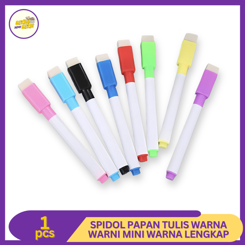 

Spidol Papan Tulis Mini Penghapus Whiteboard Marker Eraser Warna
