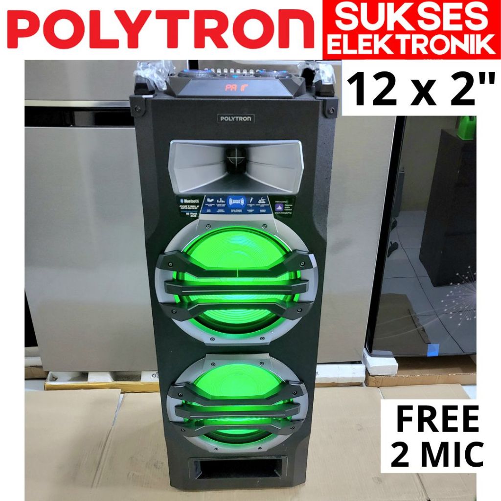 SPEAKER POLYTRON PTS-12KF25 12 IN DOUBLE / SALON MEETING PORTABLE KAROKE 12IN X 2 PTS 12KF25