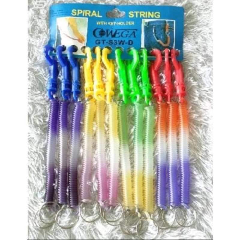gantungan kunci spiral jadul warna random